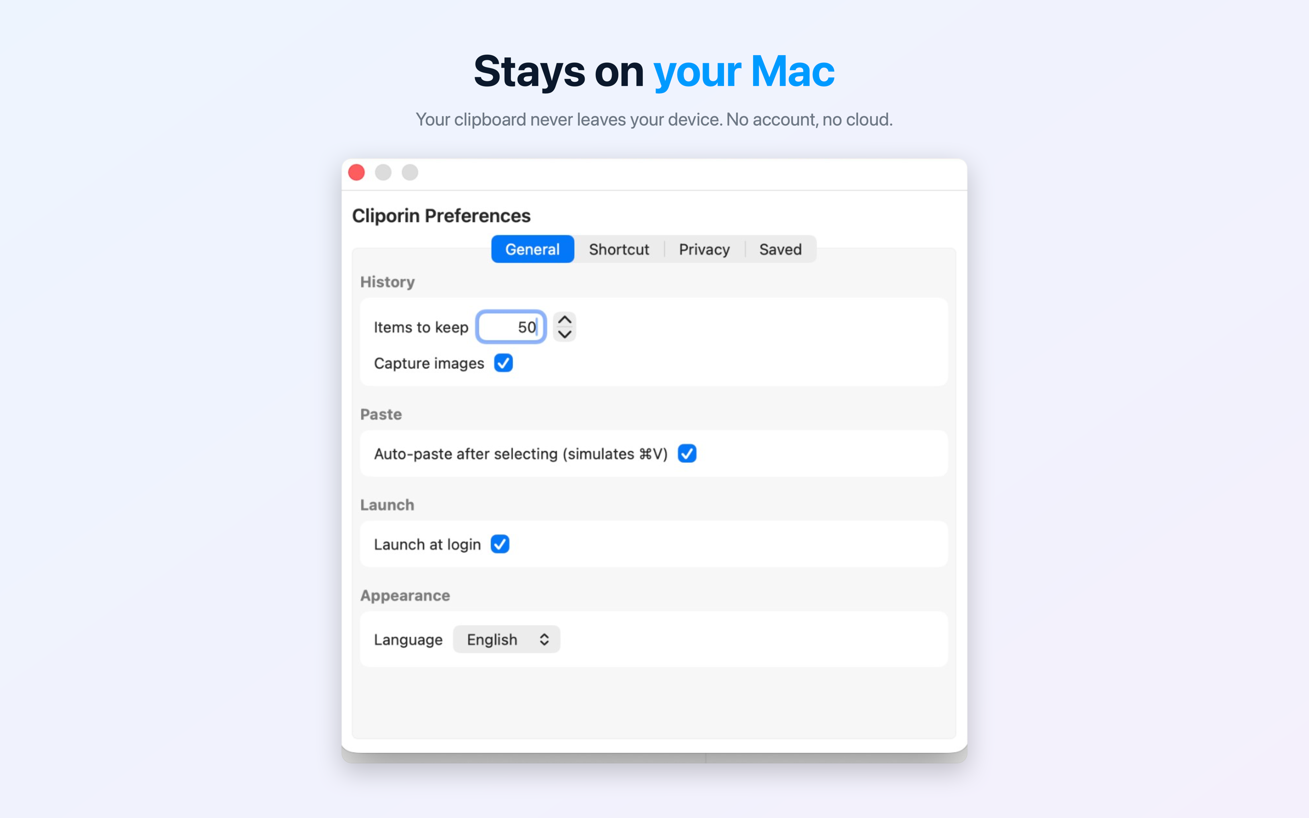 Privacy settings